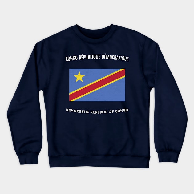 Democratic Republic Of The Congo Flag Crewneck Sweatshirt by phenomad